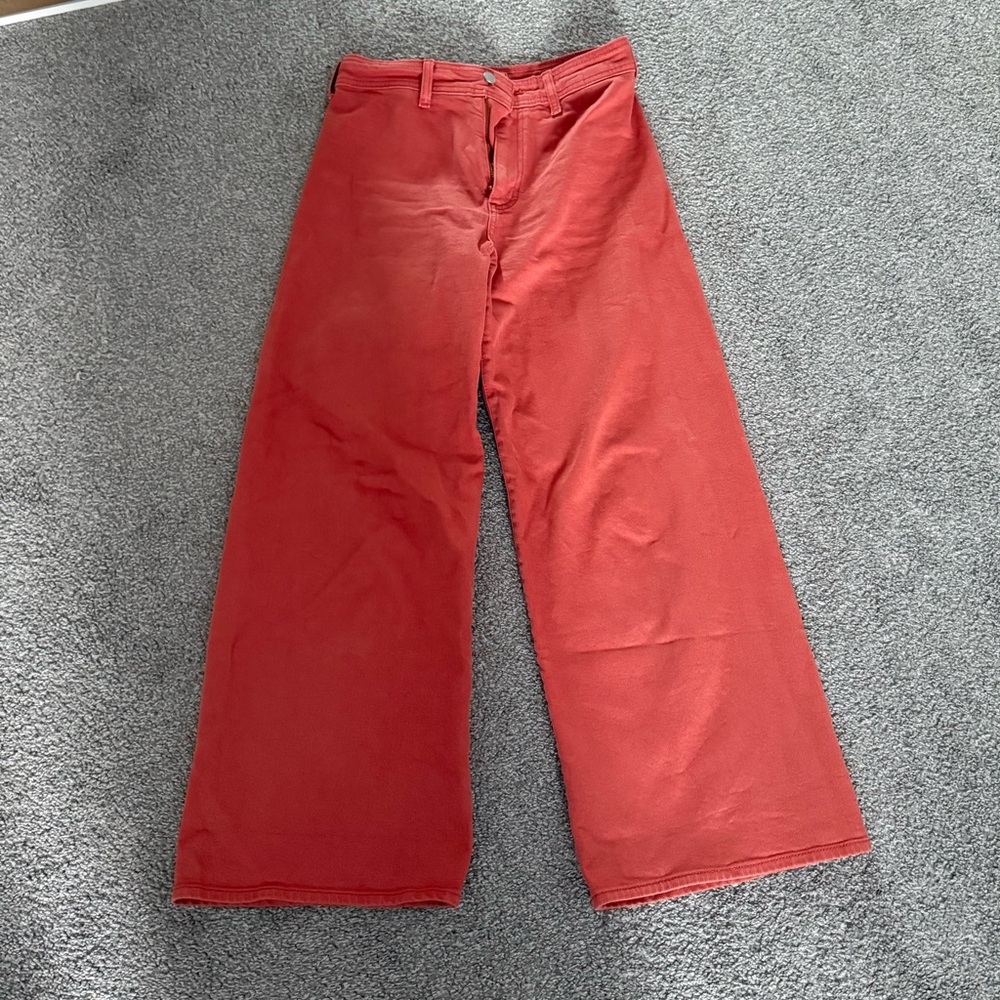 Orange Wide Leg Pants